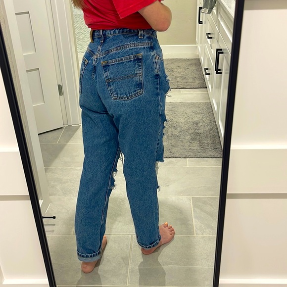 Vintage Ralph Lauren Destroyed High Rise Mom Jeans - Picture 6 of 6